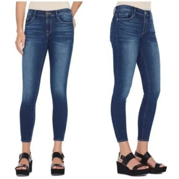New Frame Le High Rise Skinny Blue Jeans P2409 - Picture 1 of 11